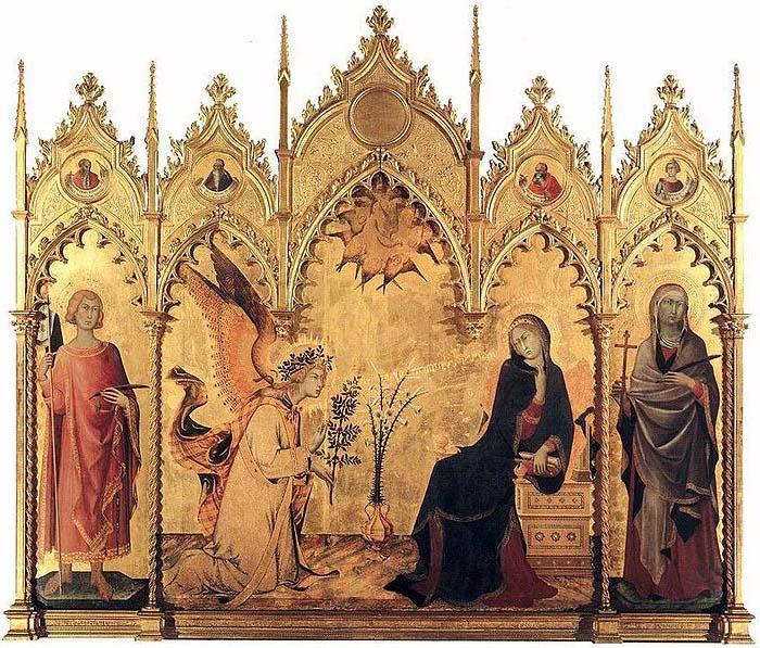 Simone Martini The Annunciation with St. Margaret and St. Asano, France oil painting art